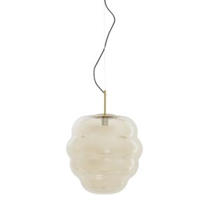 Laagste prijs - Light & Living Ø 45cm hanglampMisty met amber glas - 2961383