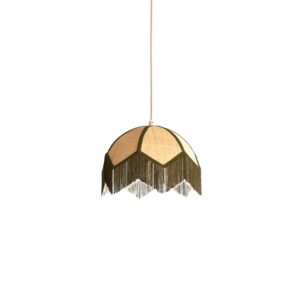 Laagste prijs - Light & Living Ø 35cm hanglampSulina raffia met groen - 2987176