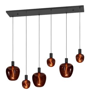 Laagste prijs - Eglo 6-lichts pendelNogalte zwart - 31237
