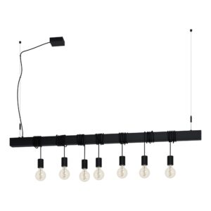 Laagste prijs - Eglo 7-lichts hanglampTownshend-B zwart - eettafel - 39938