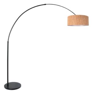 Laagste prijs - Steinhauer Zwarte booglampSparkled Light met kurk kap Ø40cm - 4342ZW