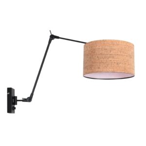 Laagste prijs - Steinhauer Zwarte wandlampPrestige Chic met kurk kap Ø30cm - 4365ZW