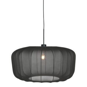Laagste prijs - Steinhauer HanglampVela Lino met zwarte kap Ø60cm - 4486ZW