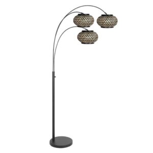 Laagste prijs - Steinhauer VloerlampNox Light met bamboe kappen - 4494ZW