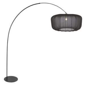 Laagste prijs - Steinhauer Zwarte booglampCurve met zwarte kap Ø60cm - 4521ZW