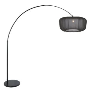 Laagste prijs - Steinhauer Zwarte booglampVela Lino met zwarte kap Ø60cm - 4565ZW