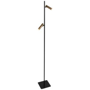 Laagste prijs - Steinhauer Vloerlamp 2-lichtsLumo zwart met goud - 4608BR