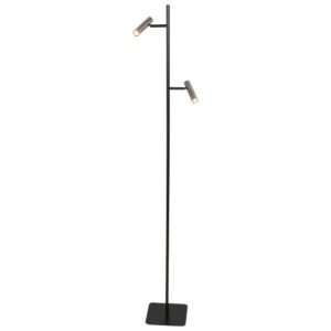 Laagste prijs - Steinhauer Vloerlamp 2-lichtsLumo zwart met nikkel - 4608ST