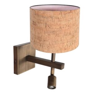 Laagste prijs - Steinhauer WandlampStang met kurk kap - 4889BR