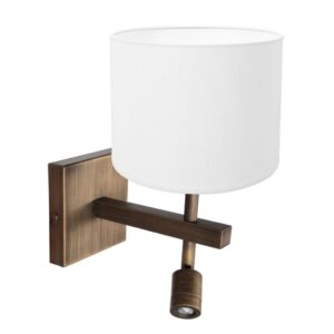 Laagste prijs - Steinhauer WandlampStang met witte kap - 4891BR