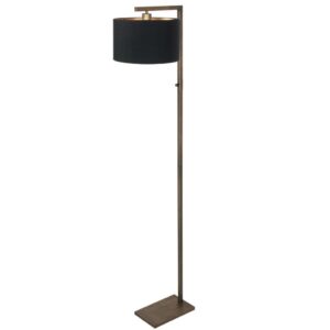 Laagste prijs - Steinhauer Vloerlamp bronsStang met zwarte kap - 4895BR