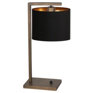 Laagste prijs - Steinhauer TafellampStang met zwarte kap - 4901BR