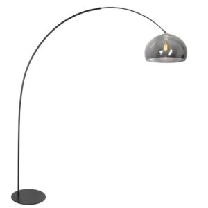 Laagste prijs - Steinhauer Zwarte booglampCurve met smoke glas - 4908ZW