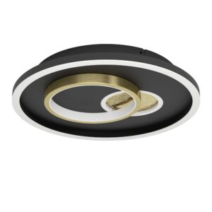 Laagste prijs - Eglo Design plafondlampTiriolo led - zwart met goud - Ø 38cm - 901244