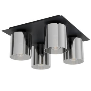 Laagste prijs - Eglo PlafondlampGorosiba 1 38x38cm - met smoke glas - 99632
