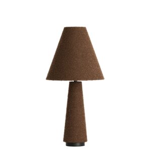 Laagste prijs - Light & Living SchemerlampDevia Ø 30cm - bouclé - bruin - 1891561