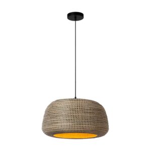 Laagste prijs - Premium by Lucide Zeegras hanglampMaduka Ø 47cm - bruin - 10450/47/43