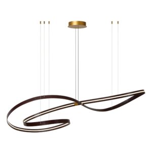 Laagste prijs - Premium by Lucide Moderne led hanglampSlalom Koffie bruin met effect - 13493/68/96
