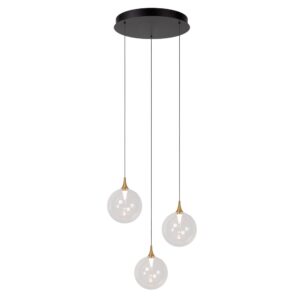 Laagste prijs - Premium by Lucide Design led hanglampGisela helder - 3x Ø 16cm - 13494/11/60