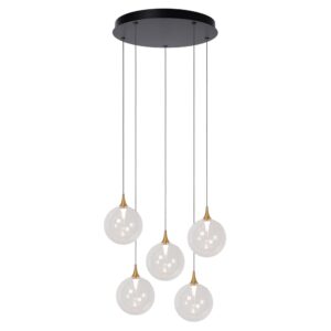 Laagste prijs - Premium by Lucide Design led hanglampGisela helder - 5x Ø 16cm - 13494/18/60