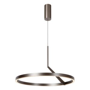 Laagste prijs - Premium by Lucide Strakke led hanglampApplause Geborsteld metaal - Ø 60cm - 23400/60/15