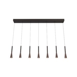 Laagste prijs - Premium by Lucide Design hanglampJoakim 7-lichts koffie bruin - 24407/43/96