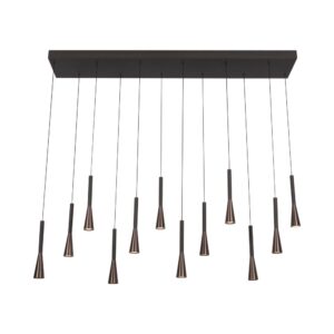 Laagste prijs - Premium by Lucide Design hanglampJoakim 12-lichts koffie bruin - 24407/86/96
