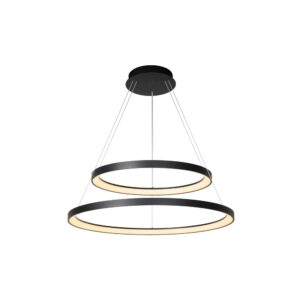 Laagste prijs - Premium by Lucide Zwarte hanglampVidal Ø 78cm strak design - 46403/92/30