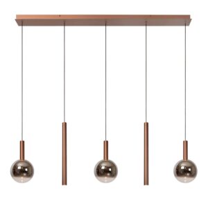 Laagste prijs - Premium by Lucide Design hanglampJasmine koper 5-lichts - 74420/05/65