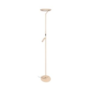 Laagste prijs - Lucide Design vloerlampCeleste zand bruin Ø 28cm met leeslampje - 03745/25/41
