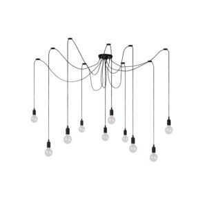 Laagste prijs - Lucide 10-lichts hanglamp zwartFix geschikt voor vide - 08408/10/30