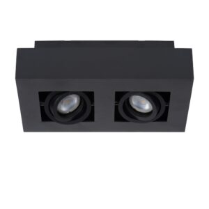 Laagste prijs - Lucide PlafondspotXirax 2 x 5W zwart - 09119/11/30