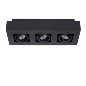 Laagste prijs - Lucide PlafondspotXirax 3 x 5W zwart - 09119/16/30