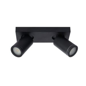 Laagste prijs - Lucide PlafondspotTaylor IP44 2-lichts zwart - 09930/10/30