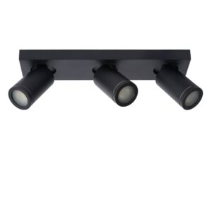 Laagste prijs - Lucide PlafondspotTaylor IP44 3-lichts zwart - 09930/15/30