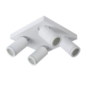 Laagste prijs - Lucide PlafondspotTaylor IP44 4-lichts wit - 09930/20/31