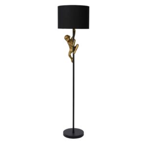 Laagste prijs - Lucide VloerlampExtravaganza Chimp aapje zwart met goud - 10702/81/30
