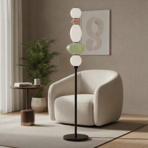Laagste prijs - Lyora VloerlampOneta wit - roze - groen - 109214