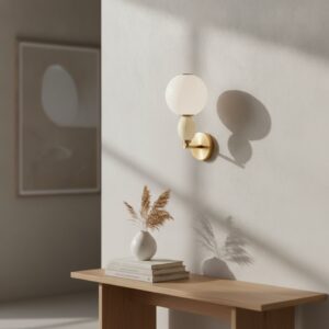 Laagste prijs - Lyora WandlampObrie goud met wit - 109215