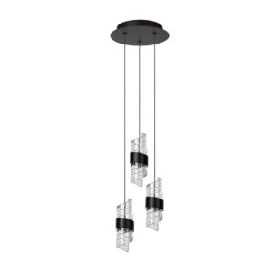 Laagste prijs - Lucide Design hanglampKligande 3-lichts zwart - 13496/21/30
