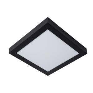 Laagste prijs - Lucide PlafonniereBrice-Led 30cm vierkant IP44 zwart - 28117/30/30