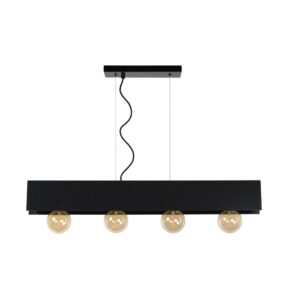 Laagste prijs - Lucide Design hanglampSurtus 4-lichts zwart - 30474/04/30