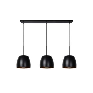Laagste prijs - Lucide 3-lichts hanglampNolan zwart - 30488/03/30