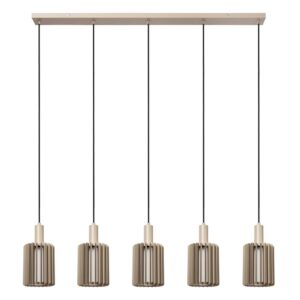 Laagste prijs - Lucide 5-lichts hanglampLambres recht taupe - 45410/05/41
