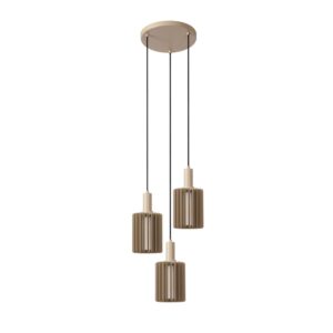 Laagste prijs - Lucide 3-lichts hanglampLambres taupe - 45410/13/41