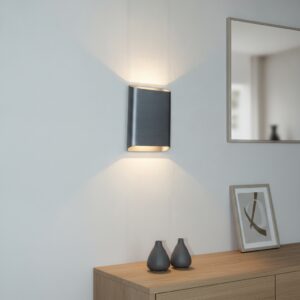 Laagste prijs - Artdelight WandlampDiaz L Gun metal - WL DIAZ-L GM