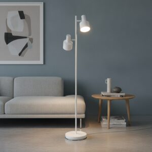 Laagste prijs - Artdelight 2-lichts vloerlampTwinkle wit - VL TWINKLE WI