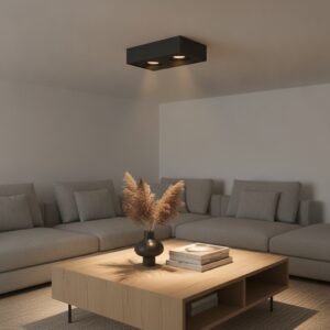Laagste prijs - Artdelight PlafondlampBrooklyn dim to warm zwart dubbel - PL BROOKLYN2-DTW ZW