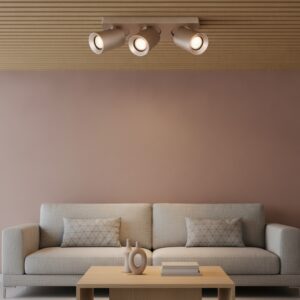 Laagste prijs - Artdelight 3-lichts opbouwspotMegano champagne - PL MEGANO3 CP
