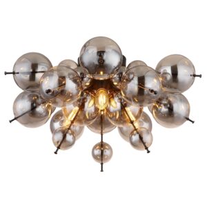 Laagste prijs - Globo Unieke plafondlampUdo smoke glas - 15633DS
